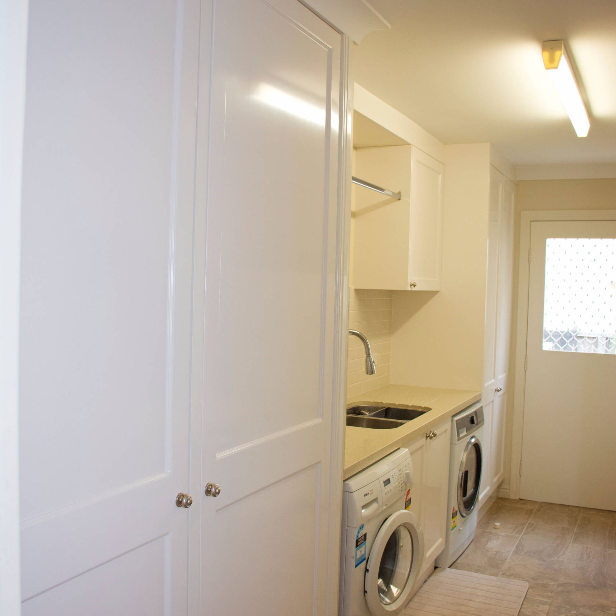 Laundry washing machine view