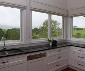 Outside views over kitchen sink